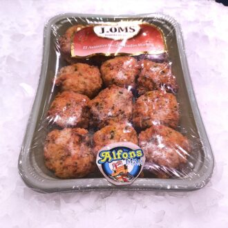 Buñuelos de bacalao J. Oms elaborados con auténtico bacalao. Crujientes por fuera y esponjosos por dentro, ideales como aperitivo. Compra online en Pescado a Casa.